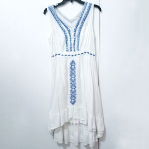 Klozlyne White Ruffle Dress
